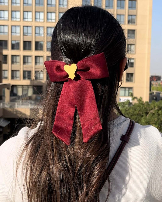 Heart of Gold Red Bow