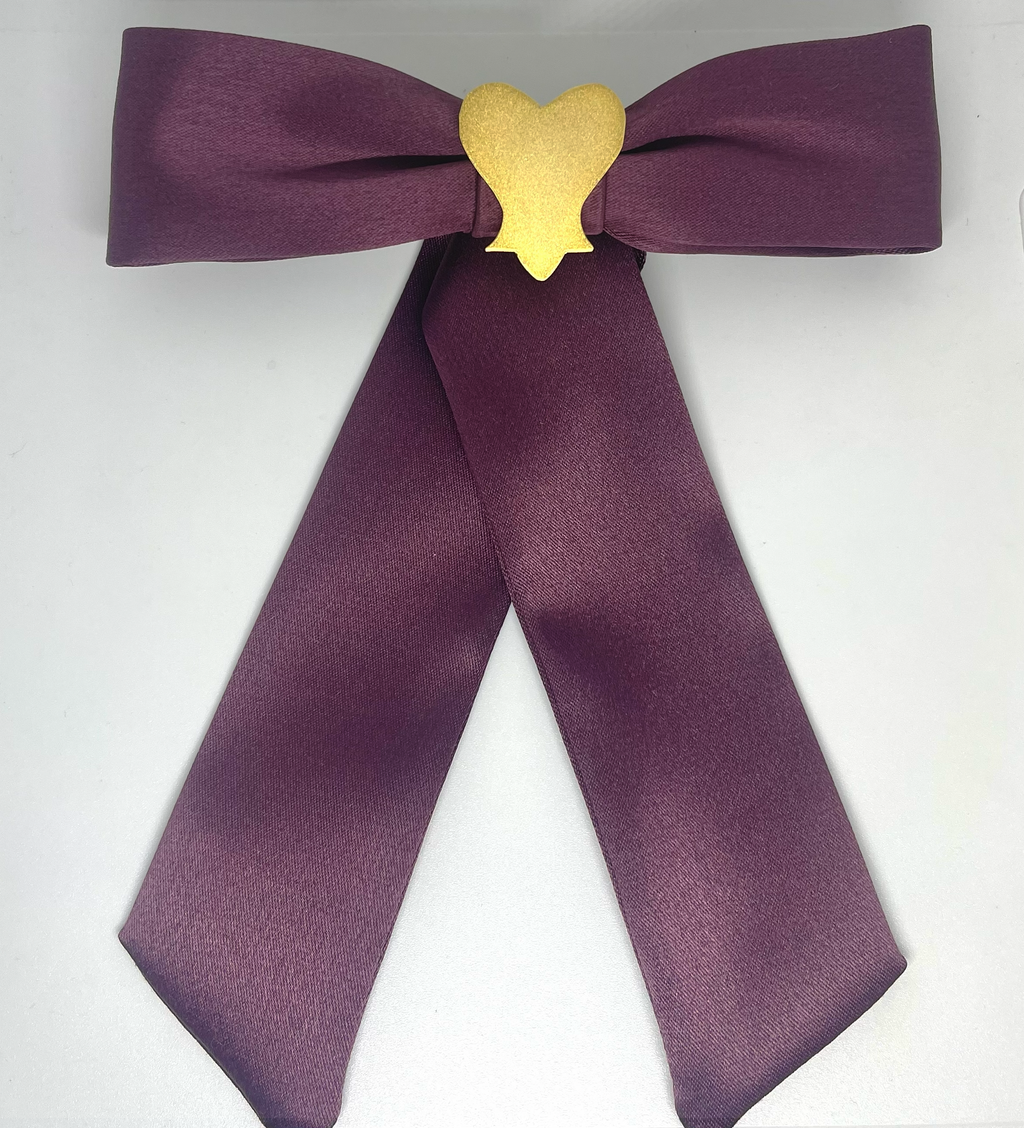 Heart of Gold Purple Bow