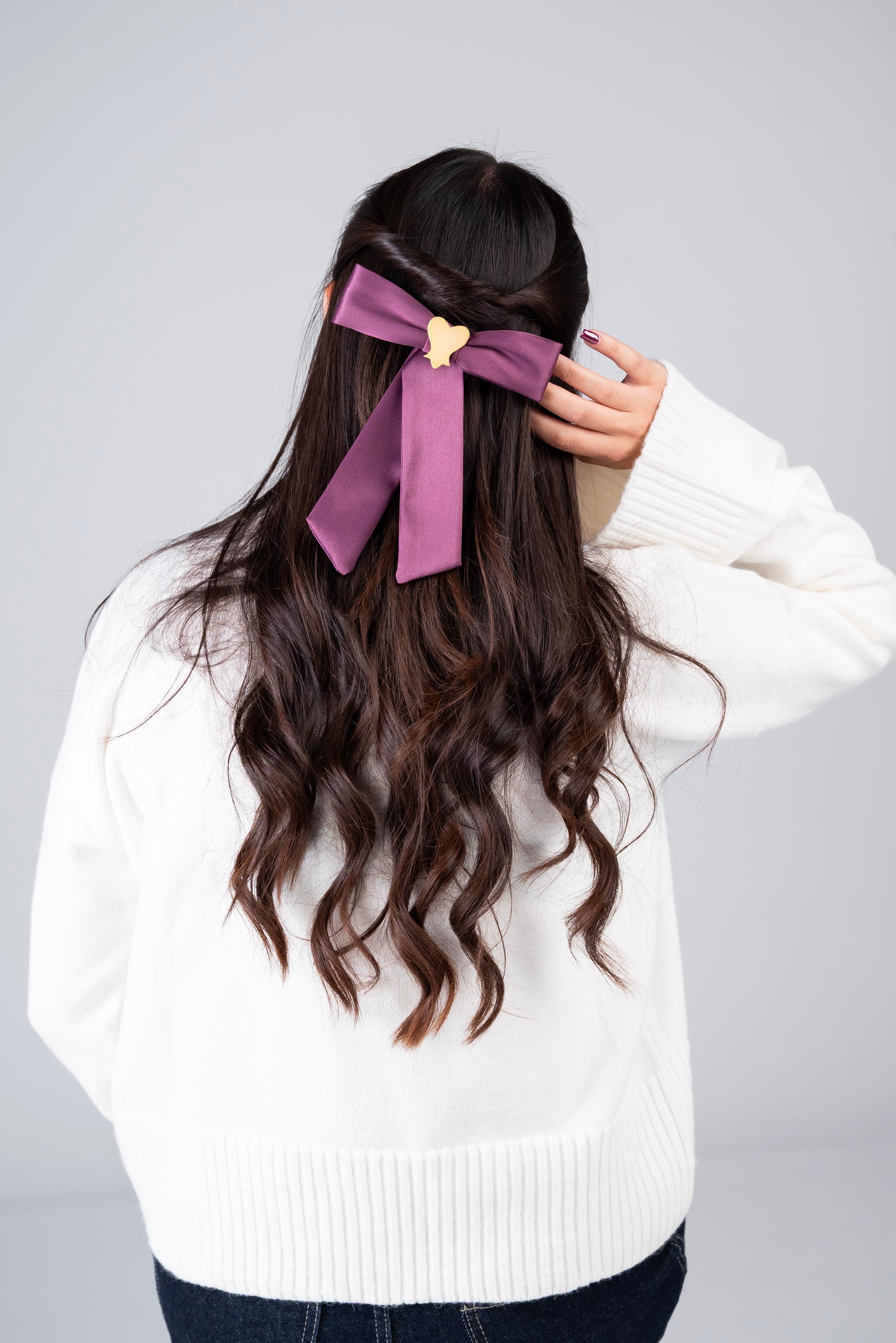 Qalb Bow - Purple