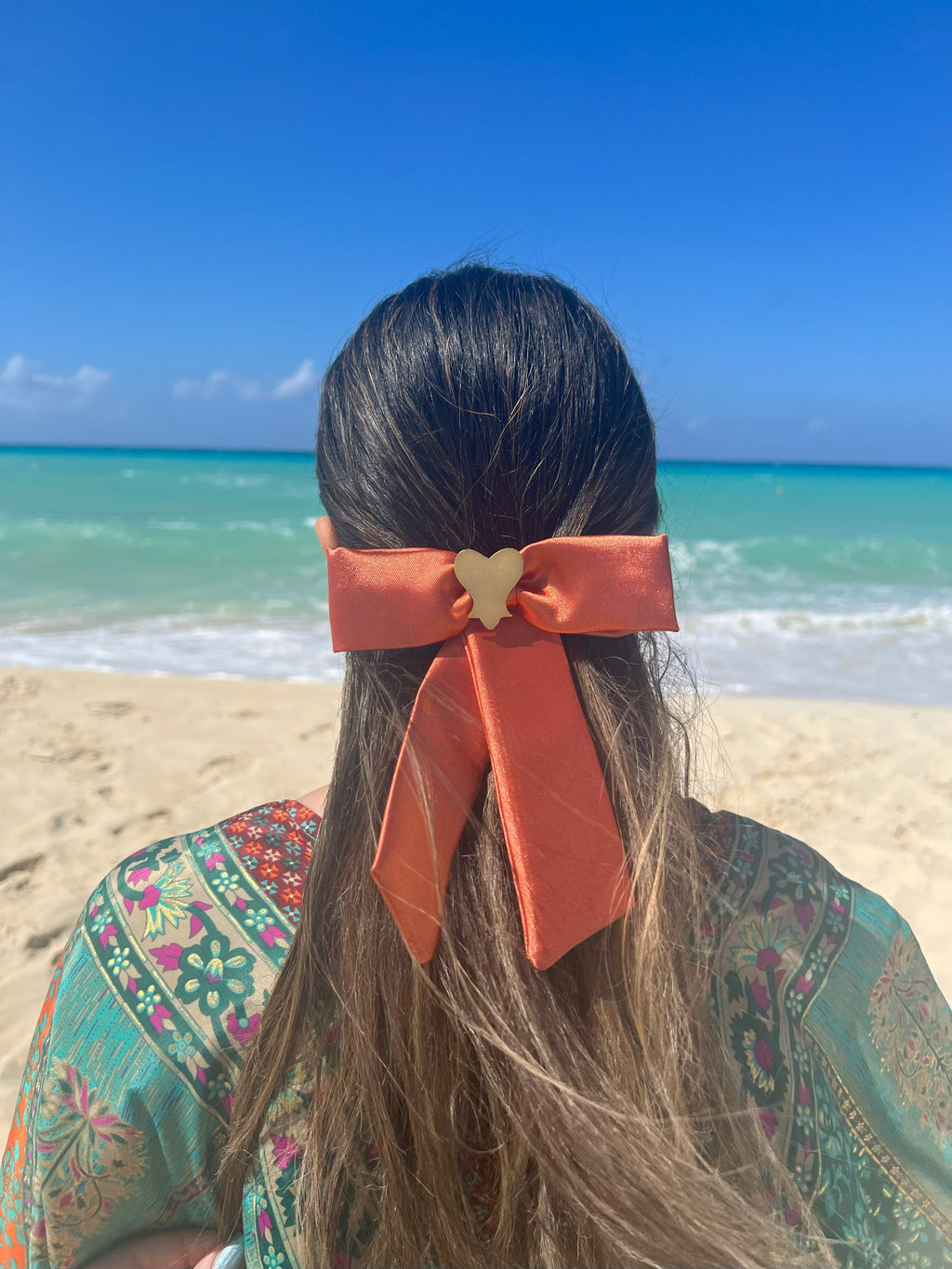 Heart of Gold Orange Bow