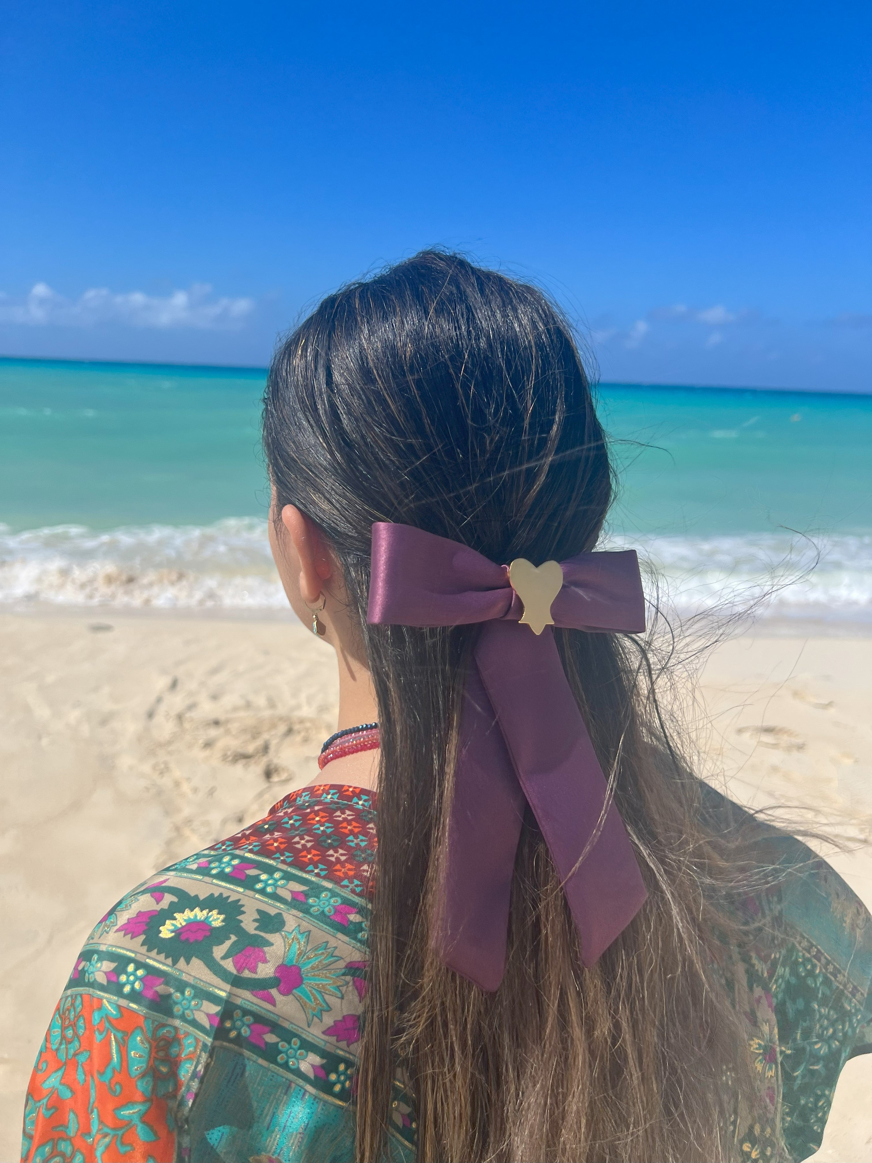 Heart of Gold Purple Bow
