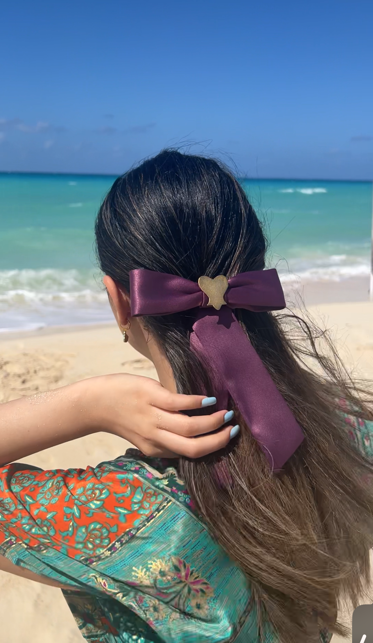 Heart of Gold Purple Bow