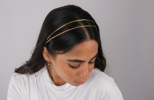 JAWAHIR Hairband in ruby pink - customizable also in any color