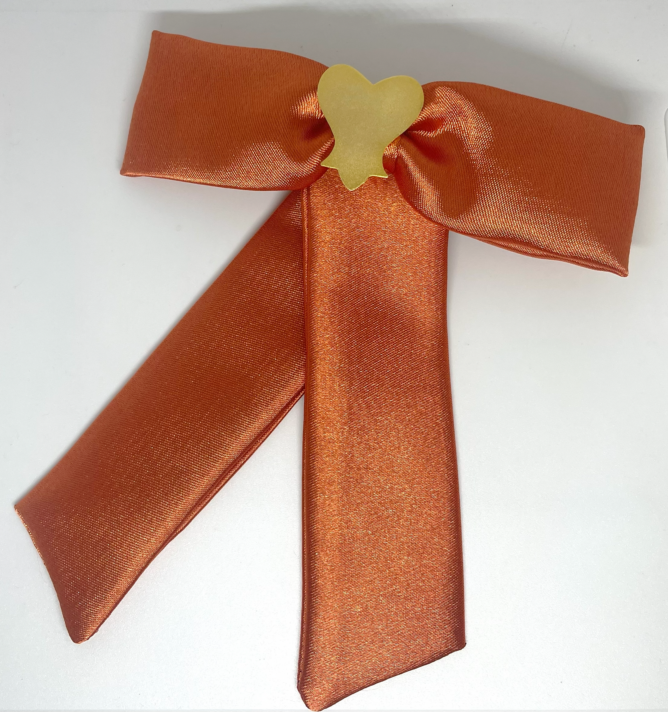 Heart of Gold Orange Bow